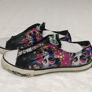 Ed Hardy designs sneakers size 7
